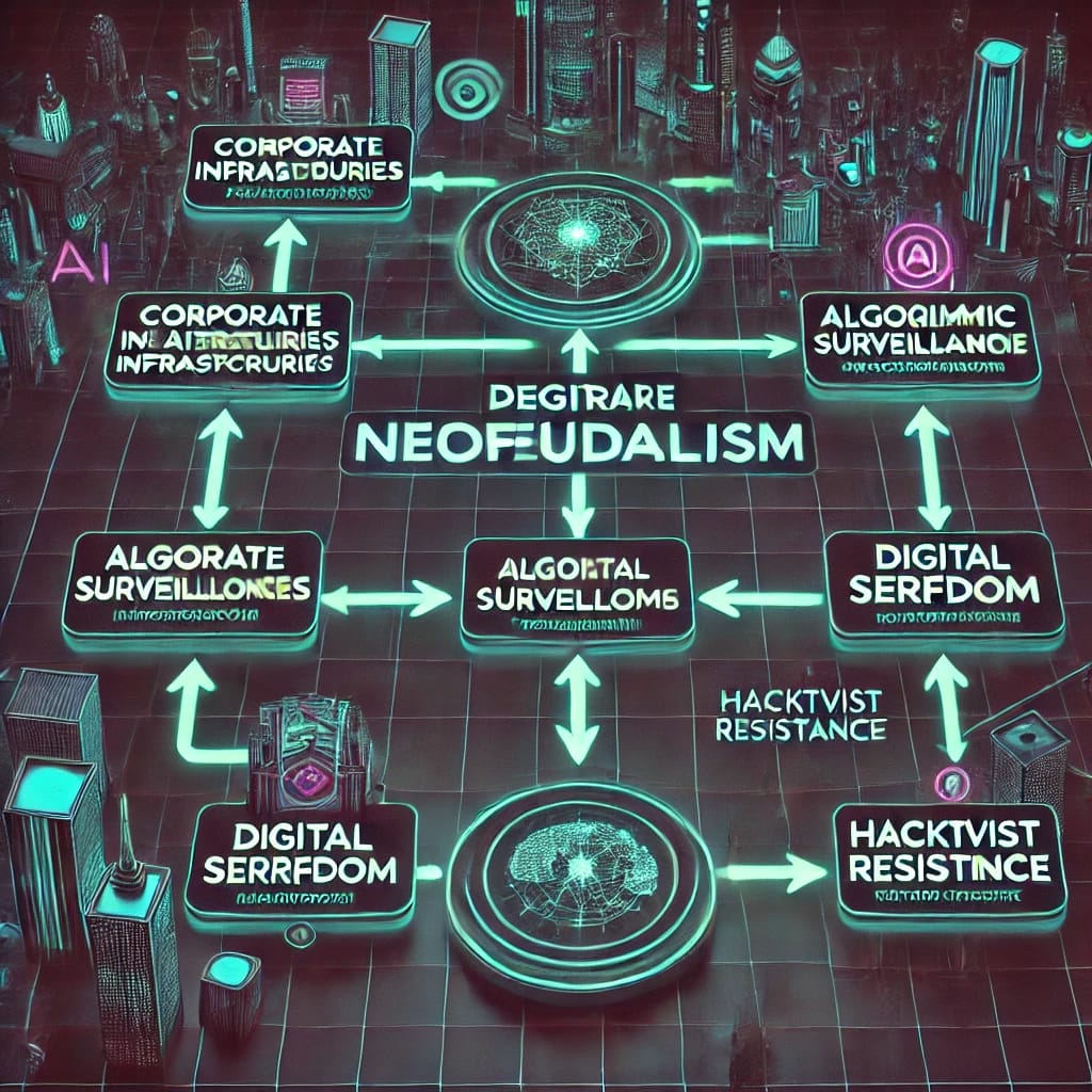 Figura 3: Diagrama del neofeudalismo digital en la periferia algorítmica